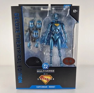 Figura de platino McFarlane DC Multiverse Deluxe edición teatral SUPERMAN ROBOT - Imagen 1 de 6