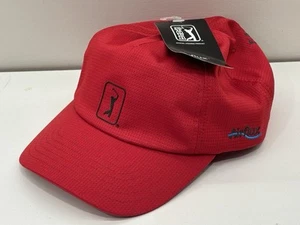 New PGA TOUR AIRFLUX GOLF HAT red dry fit dad cap relaxed low-profile MENS OSFM - Picture 1 of 10