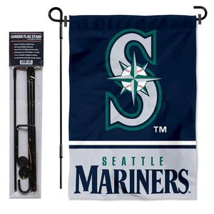 Seattle Mariners Garden Flag and Yard Stand Included - Picture 1 of 4