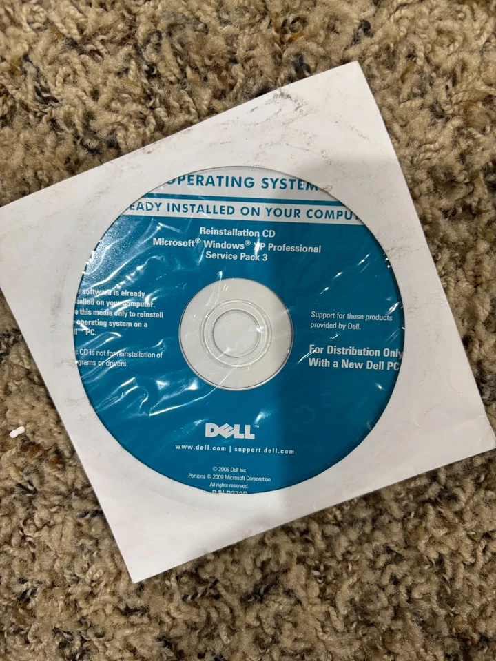 DELL-MICROSOFT WINDOWS XP PROFESSIONAL Service pack 3 REINSTALLATION SEALED - Image 1 of 1