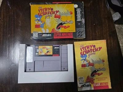 The Itchy And & Scratchy Game CIB. Super Nintendo. Authentic. Tested. - Image 1 of 4