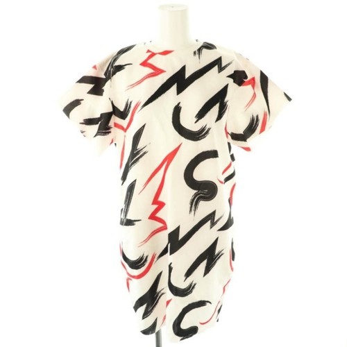 OFF WHITE Abito Zara W&B Collection modello totale mini manica corta S bianco sporco HK us