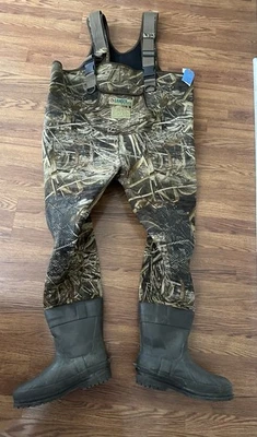 GANDER MOUNTAIN Ducks Unlimited PRO  Camouflage Camo WADER THINSULATE Boot 13 - Image 1 of 4