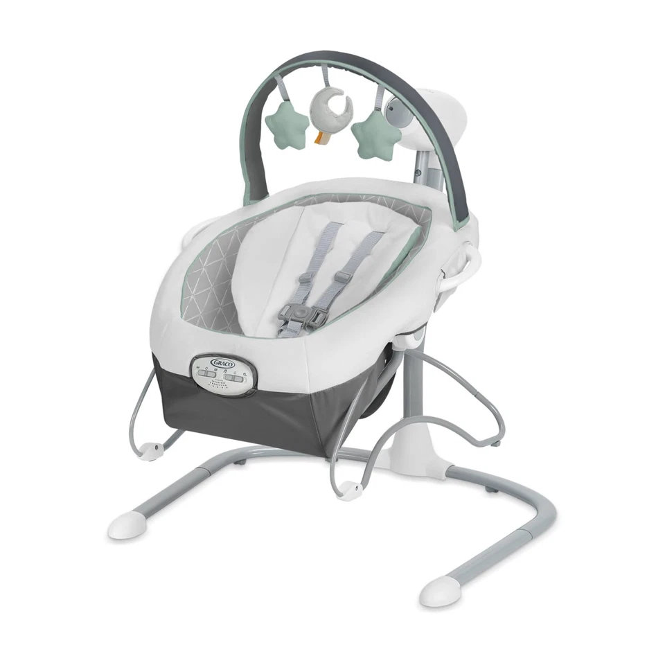 Graco Soothe 'n Sway LX Swing With Portable Bouncer Derby Fashion