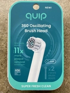 Quip 360 Oscillating Electric Toothbrush Head, Adult Compact Refill 2 PACK - Picture 1 of 7