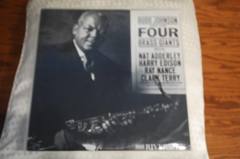 Budd Johnson, Four Brass Giants, Riverside OJC-209, VG+ cover, play graded VG LP - Image 1 of 1