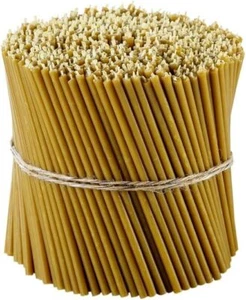 100% Pure Beeswax Thin-Taper Candles Yellow - Orthodox Church Candle 50 Pcs - Picture 1 of 6