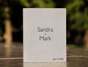 Personalized wedding guest sign in book, album with pockets for Instax photos