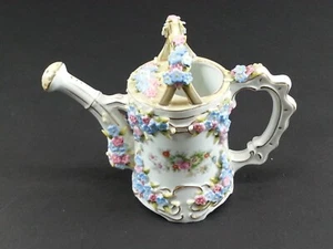Vintage schöne Porzellan Garten Gießkanne Übertopf Topf Vase Petit Flowers - Bild 1 von 9