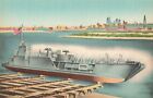 Ww Ii  Postcard Navy Ship Harry Darbys Shipyard Kansas City C 1940S   N2