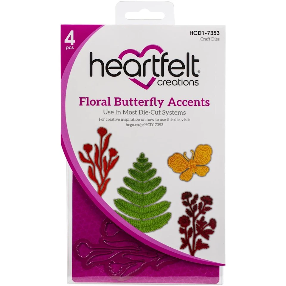 Lot Se Heartfelt Creations Floral Butterfly Collection Dies+Stamp Set CHOOSE SET - Image 1 of 1