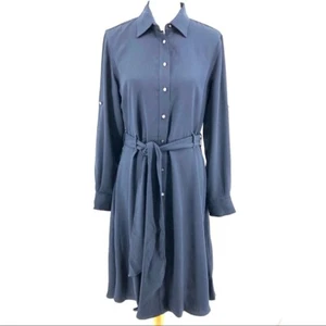 Damen blau Lauren Ralph Lauren marineblau mit Knopfleiste Shirt Kleid - Bild 1 von 8