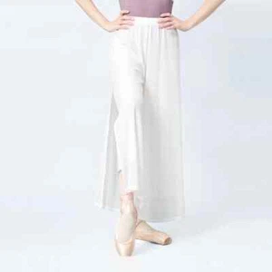 Ballet Pants Woman Pants Fitness  Double Layers Mesh Dance Pants Long Pants - Picture 1 of 28