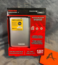 Toshiba Canvio Connect 1.0 TB External Hard Drive Silver 73600-C NEW SEALED (A)