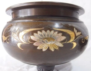 ib2402 JAPANESE BUDDHIST INCENSE BURNER INCENSE STICK STAND for BUDDHIST ALTAR - Picture 1 of 11