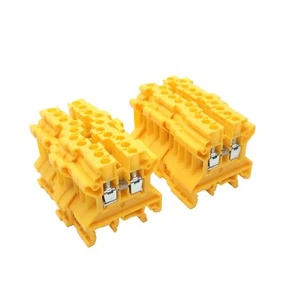 Lot of 20 Altech CTS4U-N/Y Feed-Through Terminal Blocks, 600VAC/DC 30A - Picture 1 of 6