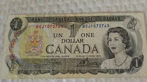 BANK OF CANADA 1 DOLLAR BILL 1973 - Picture 1 of 2