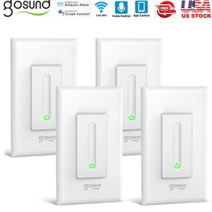 Gosund Smart Dimmer WiFi Switch Works W/ Alexa Google Home (Pack of 1 or 2 or 4) - Picture 1 of 15