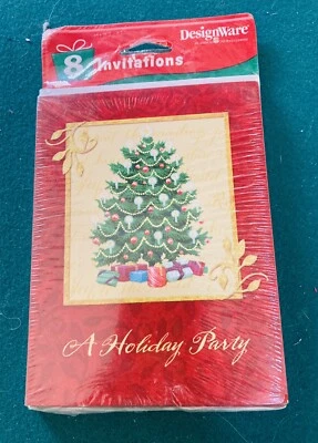Invitaciones de Navidad A Holiday Party 8 Invitaciones y Sobres Nuevos Precintados Foto 1 de 2
