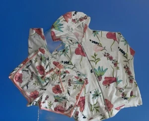 Justice Girls Peach Poppies Hoodie Short Set-XXL 16/18P - Picture 1 of 15