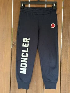 Moncler Boys Sweatpants Size 6y Logo Joggers Navy Blue Kids - Picture 1 of 3