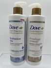 (2) Dove Hair Therapy Hydration Spa Dry Hyaluron Shampoo Breakage Remedy 13.5Oz