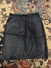 OUTERWEAR BY PHOENIX Vintage Leather A-Line Genuine Leather Skirt S/M Black