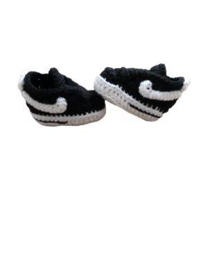 Tênis clássico Cortez preto infantil bebê crochê menino menina bebê sapatos - Imagem 1 de 4