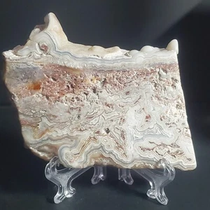 Natural Crystal Beautiful Mexican Agate Slab with Stand - Picture 1 of 7