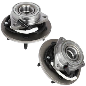 Pair Front Wheel Hub Bearings 4WD For Ford F150 1997-2000 4-Wheel ABS 5 Lug - Picture 1 of 8