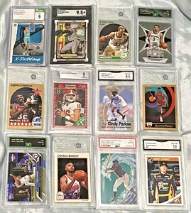 12 Graded Michael Jordan,Bird,Magic,Wemby,Skenes,Lamelo Ball,Pippen,Barkley - Picture 1 of 2