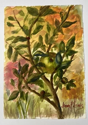 Diana P. Lewis Original Watercolor “Charlotte’s Quince” 14x10” 1997 Signed Art - Image 1 of 4