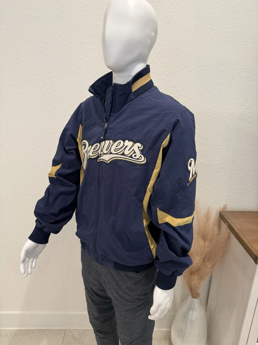 Majestic × MIL.ブルワーズ XLサイズ フリース裏地 スタジャン $_1.JPG?set_id=880000500F