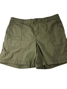 Social Standard by Sanctuary Shorts Womens XXL Green Casual Roll Tab Cuff - Picture 1 of 9