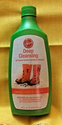 1 Botella 160z HOOVER Limpieza Profunda Todo Propósito Alfombra/Tapizado DETERGENTE NOS Foto 1 de 4