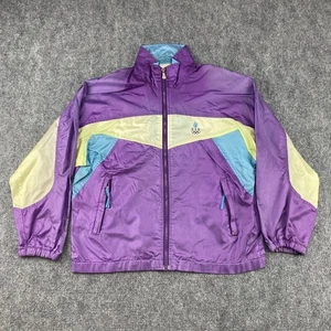 Vintage USA Olympics Jacket Mens Small Purple Full Zip Nylon Windbreaker JCPenny - Picture 1 of 9