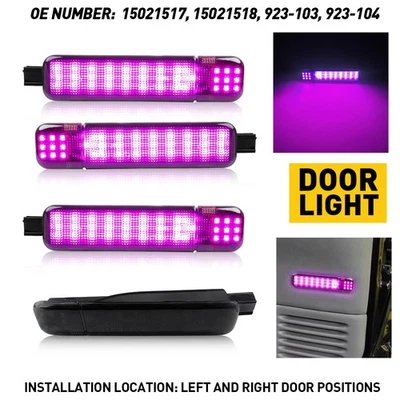 4X Purple LED Door Courtesy Light For Chevrolet Avalanche 1500 2500 2002-2006 EA - Image 1 of 4