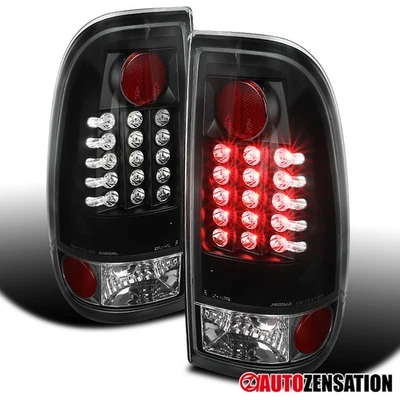 Fit 2008-2016 Ford F250 F350 F450 Super Duty Black LED Tail Lights Lamps 08-16 Foto 1 de 4