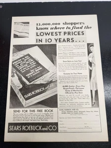 Vintage Sears Mail Order Catalog Advertisement 11 x 14 Inches - Picture 1 of 5