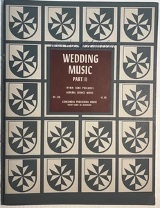 Vintage Noten Hochzeitsmusik Teil II 1952 Hymne Melodie Präludien Orgel - Bild 1 von 6