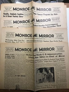 Lote de 4 números de periódico escolar James Monroe High School Bronx N.Y 1948 The Mirror High School - Imagen 1 de 5