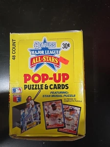 1988 DONRUSS POP-UP Baseball Puzzle & Cards Wax Box 48 Packs UNOPENED - #6L_#5L - Picture 1 of 2
