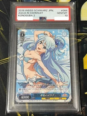 PSA10 Blanco Negro Aqua In Swimsuit KS/WS5-084 KonoSuba 2 Japanese - Imagen 1 de 2