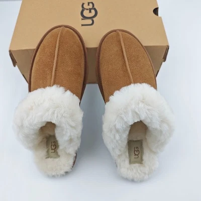 Zapatillas UGG para mujer Scuffette II marrón castaño piel de oveja cuello talla EE. UU. 6-11 Foto 1 de 4