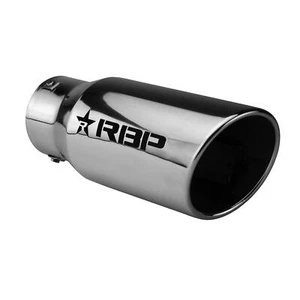 PUNTA SILENCIADOR DE ESCAPE RBP ACERO INOXIDABLE PULIDO 3"" ENTRADA 5"" OULET PARA CAMIÓN JEEP - Imagen 1 de 4