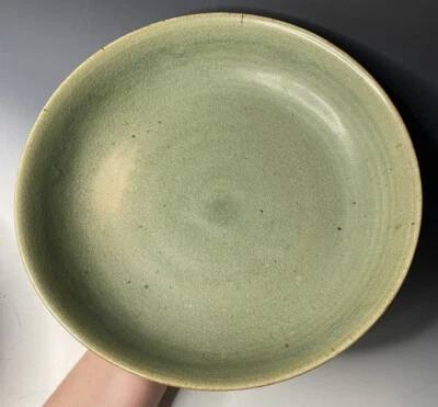 11" GRANDE Estilo Antiguo Siam Thuriang Tailandés Sawankhalok Celadon Bowl Sukothai Foto 1 de 4