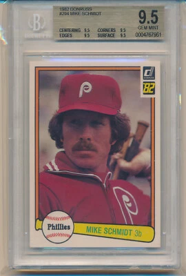 1982 Donruss Mike Schdmit (HOF) (#294) (Todos 9.5 subgrados) BGS9.5 BGS Foto 1 de 2