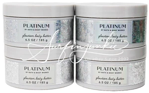 Bath & Body Works Platinum Körperbutter Glowtion Lotion Glas 6,5 Oz. 4 Stück Schimmer - Bild 1 von 1