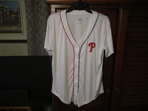 MLB/MAJESTIC/POLYESTER/SHIRT(PHILADELPHIA/PHILLIES/BUTTON/UP)2022/Size/L/New - Picture 1 of 3
