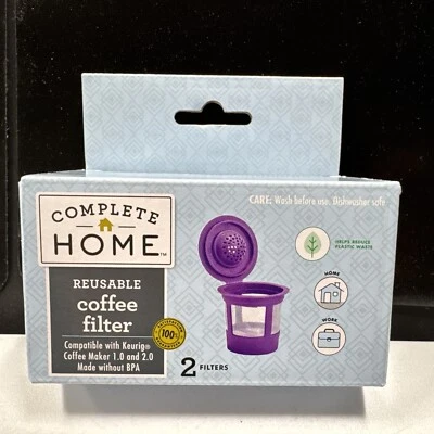 Filtros de café reutilizáveis K-Cups para cafeteiras KEURIG 2 filtros novos - Imagem 1 de 4